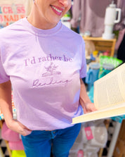 I'd Rather Be Reading Embroidered Tee