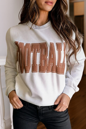 Game Day FOOTBALL Letter Crew Neck Graphic Sweatshirt