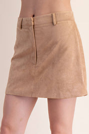 Suede Mini Skirt