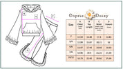 Kids Blue Gray Hooded Ruffle Pocket Fall Winter Lounge