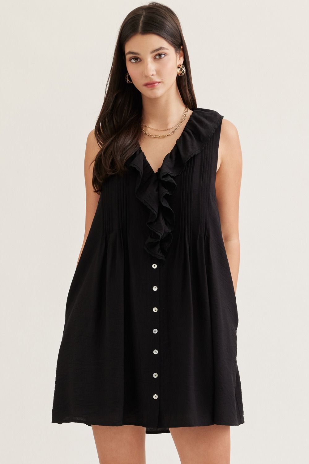 Black Ruffled Dress