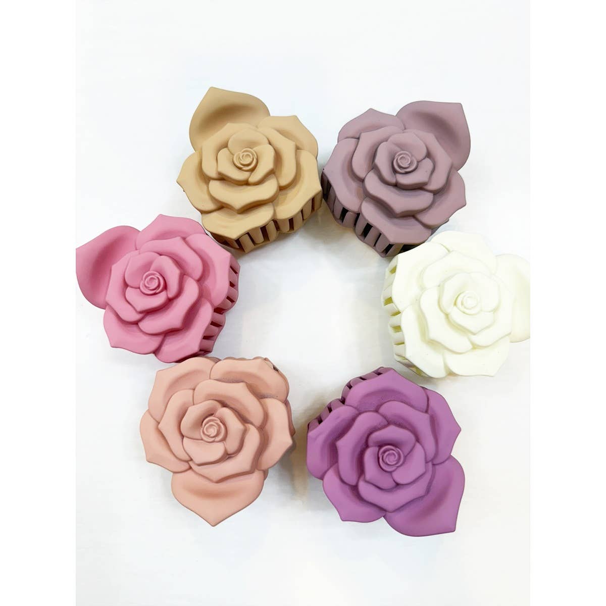 Matte Hawaiian Plumeria Claws Clips