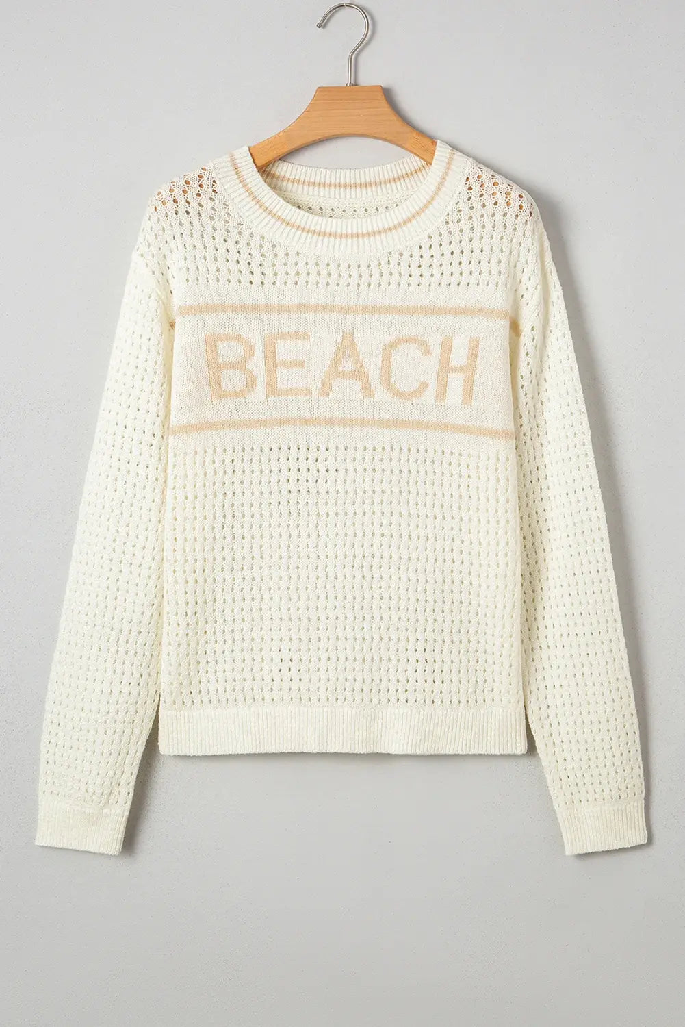 BEACH Hollow Out Knitted Spring Coverup