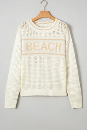 BEACH Hollow Out Knitted Spring Coverup