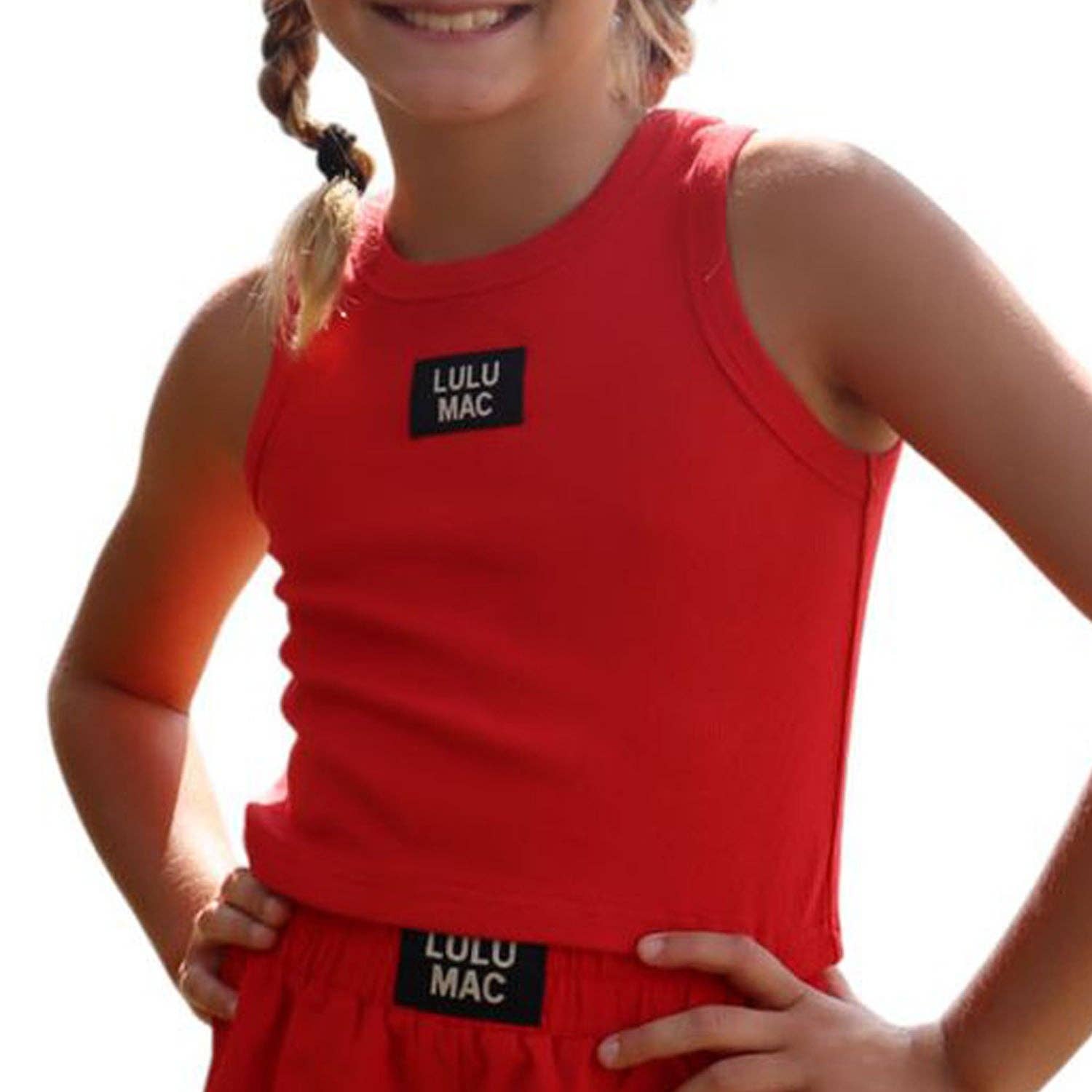 RED KIDS SOLID TANK: RED