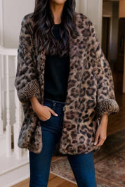 Wild Leopard Open Front Cardigan