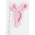 Matte Pastel Tone Bow Shape Hair Claw: