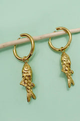 18K STAINLESS STEEL TARNISH FREE FISH EARRINGS