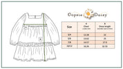 Girls Tan Gingham & Vintage Lace Puff Sleeve Tiered Dress
