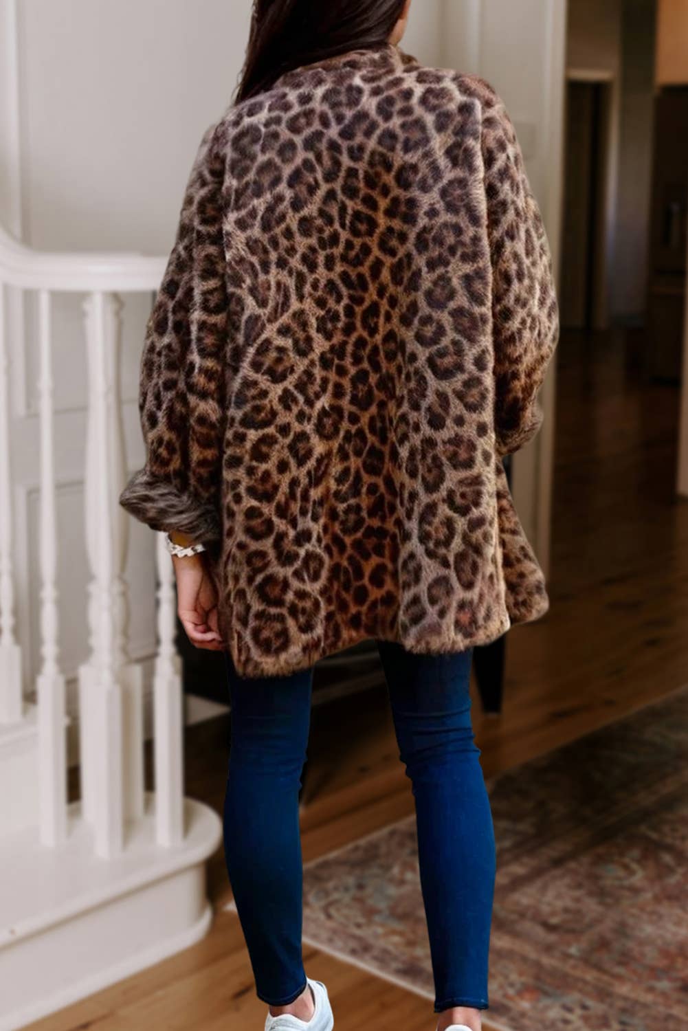 Wild Leopard Open Front Cardigan