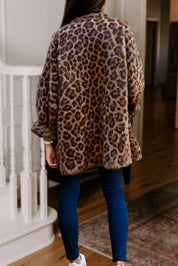 Wild Leopard Open Front Cardigan
