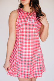 The Grace Gingham Dress Roll Tide Woven Label
