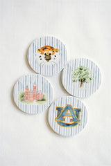 Ceramic Auburn Striped Coasters
