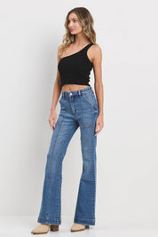 Flare Denim Jeans | Front Seam Vintage