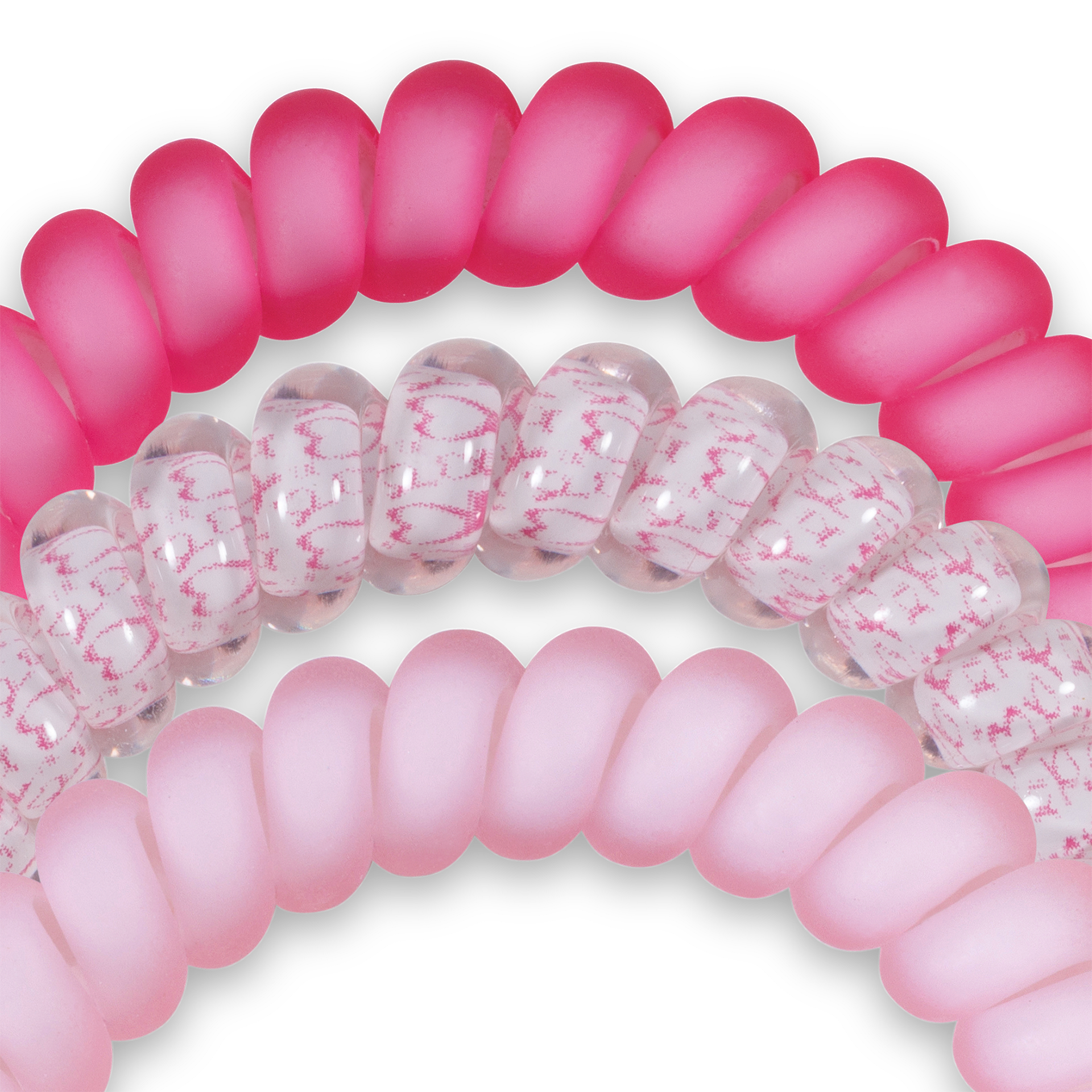 Spiral Hair Coils | Small | Pink Ribbon Power Hair Ties