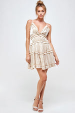 Ruffle Tier Spaghetti Strap Dress