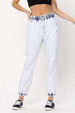 Vervet Bleach Effect Denim Jogger