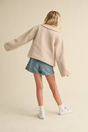 TWEEN KIDS GIRLS PETER PAN COLLAR JACKET