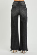 Risen Wide Leg Jeans - Black