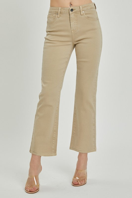 Risen Mid Rise Ankle Flare Jean - Sand