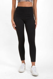 Brushed High Waist Leggings - Black