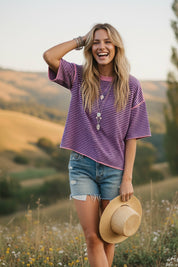 Striped Oversized Knit Top