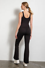 Butter Soft Flared Jumpsuit - Black