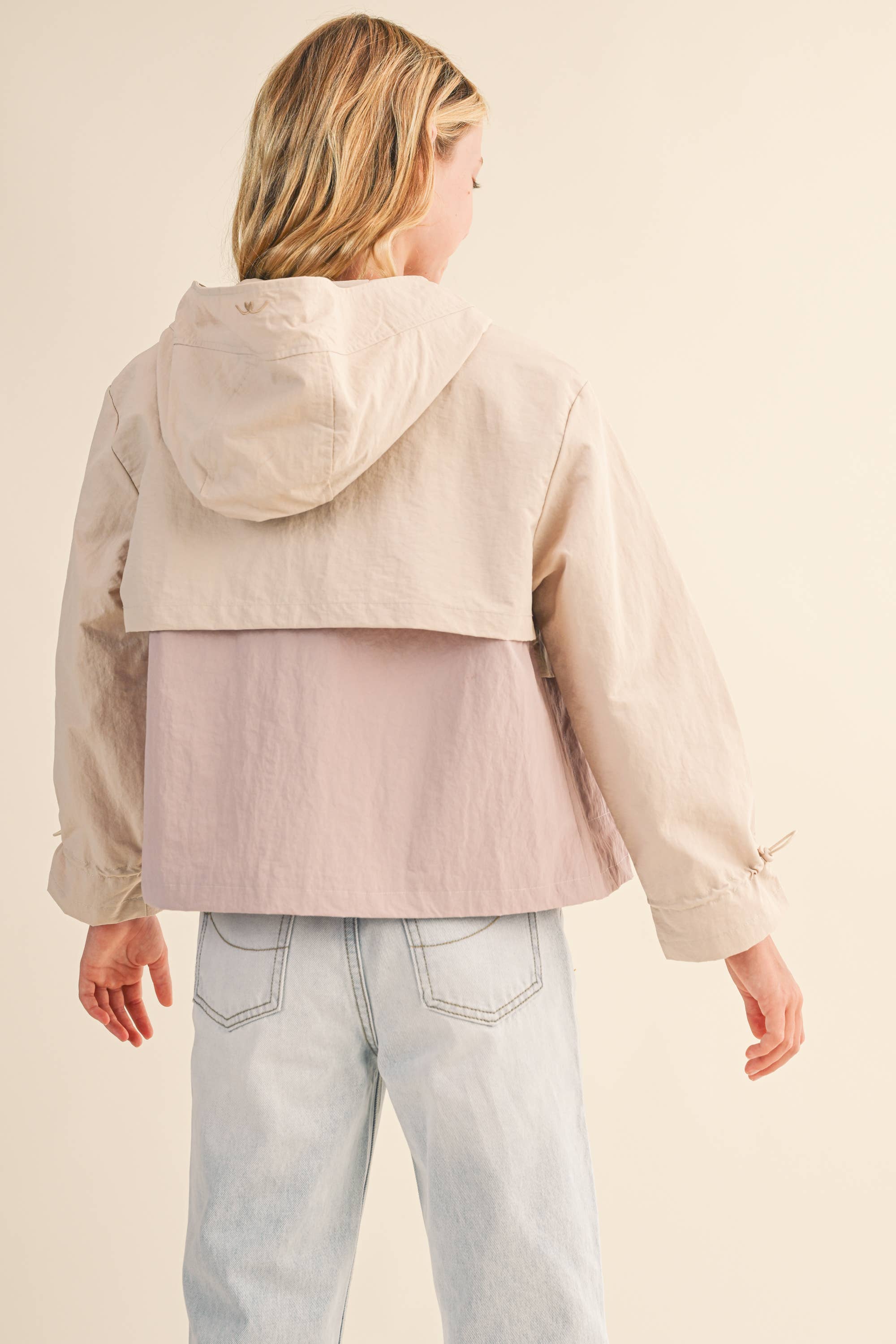 TWEEN GIRLS KIDS HOODED WINDBREAKER