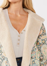 Long Sleeve Hooded Jacket with Pockets: Midnight/Blush