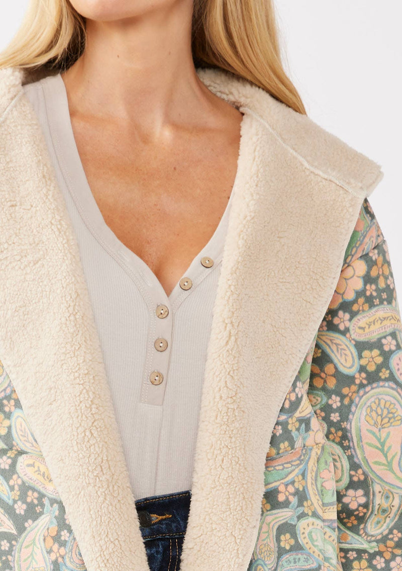 Long Sleeve Hooded Jacket with Pockets: Midnight/Blush