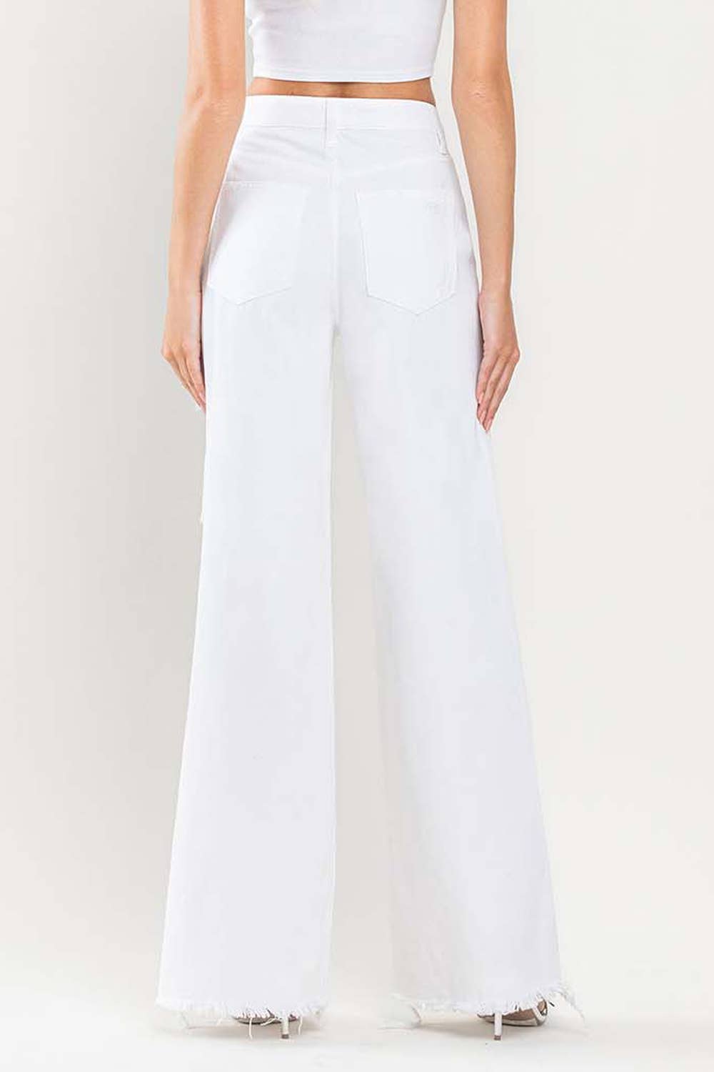 90'S VINTAGE SUPER HIGH RISE LOOSE JEANS | White