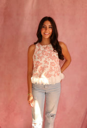 Petal Floral Jacquard Top