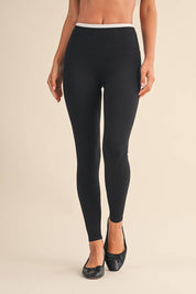 Contrast Binding Legging-PINK