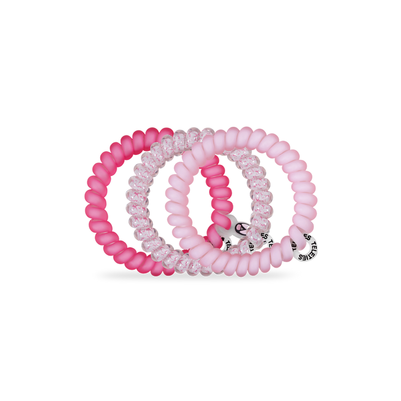 Spiral Hair Coils | Small | Pink Ribbon Power Hair Ties