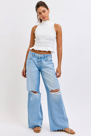 Low Rise Wide Leg Jean