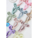 Matte Pastel Tone Bow Shape Hair Claw: