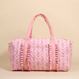 On-the-Go Quilted Weekender Bag–Pink