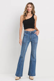 Flare Denim Jeans | Front Seam Vintage
