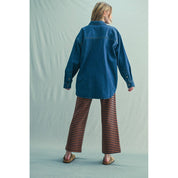 WASHED BUTTON-UP DENIM SHIRT