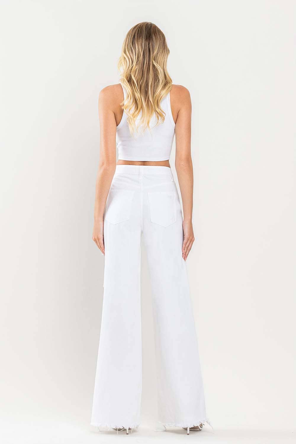 90'S VINTAGE SUPER HIGH RISE LOOSE JEANS | White