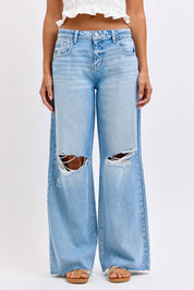Low Rise Wide Leg Jean