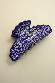 VINTAGE PORCELAIN STYLE HALF MOON HAIR CLAW CLIPS