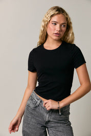 DOUBLE LINED SHORT SLEEVE BABY TEE