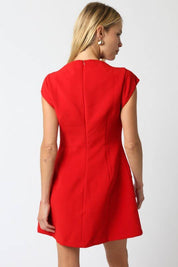 Gia Flare Dress - Red