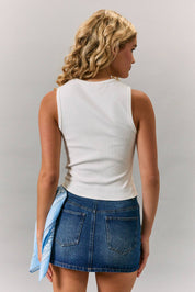 SLEEVELESS ROUND NECK FOOTBALL PRINTED TANK