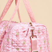 On-the-Go Quilted Weekender Bag–Pink