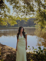 SOFTLY REFINED SLIM FIT MIDI DRESS WITH LACE AND WAIST BELT