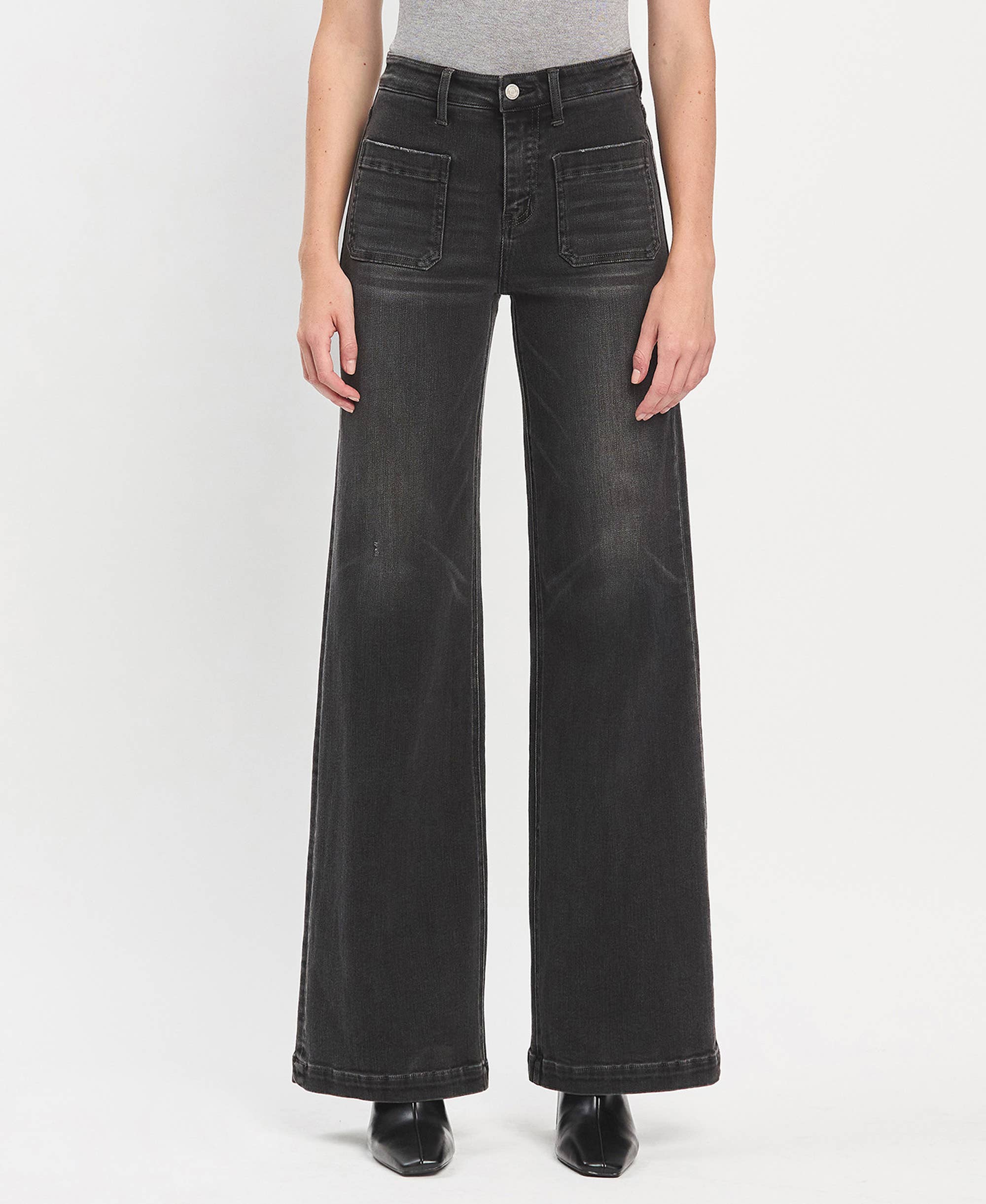 Vervet Black High Rise Trouser Jeans