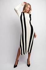 Sweater Striped Maxi Dress