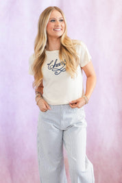 STRIPE - Barrel Jean
